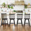 Tabouret de comptoir pivotant en bois massif Windsor (ensemble de 4)