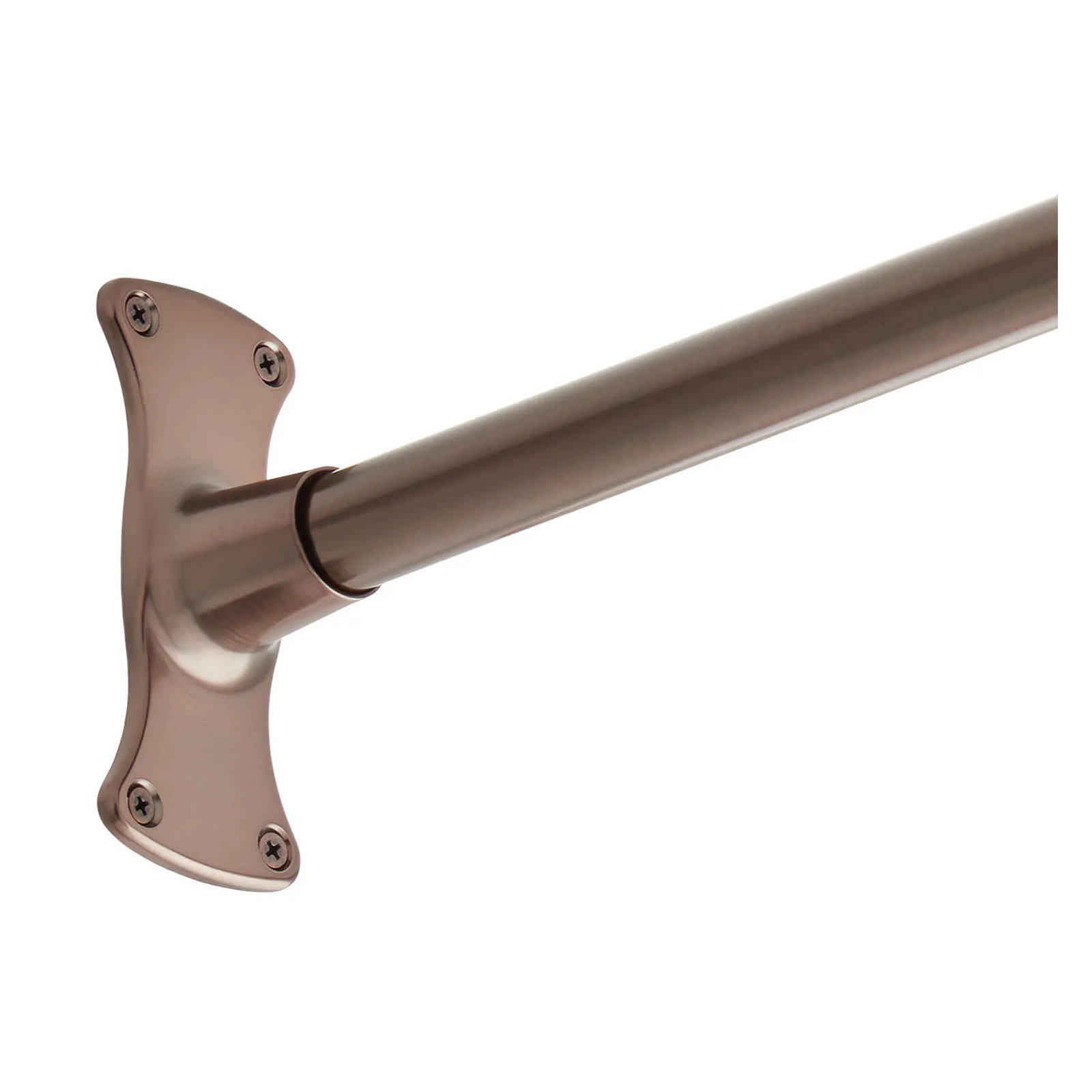 72" Brass Straight Shower Curtain Rod, Oil Rubbed Bronze