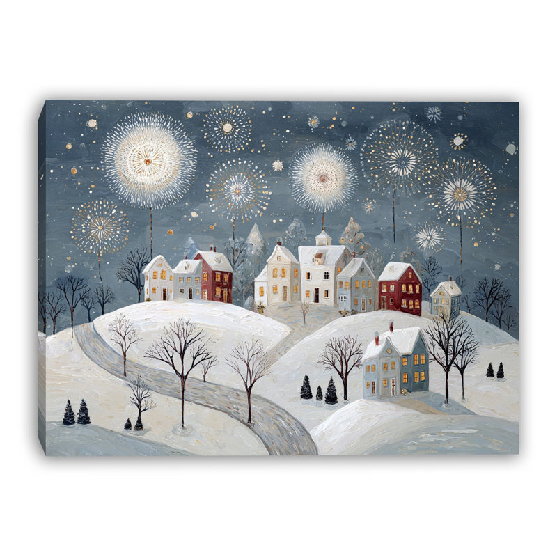 Art mural sur toile Snowy Hills Celebration, 30 po x 40 po