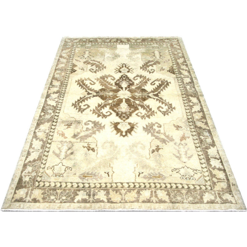 One-of-a-Kind 4'4" X 6'8" 1960s Wool Area Rug in