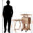 Turner 6-Piece Snack Table Set in Natural Finished Wood, 25.96" H X 18.93" L X 15.7" D-440009933