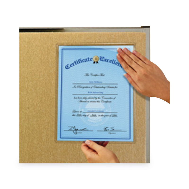 Clear Plastic Display Pocket with Command Strips