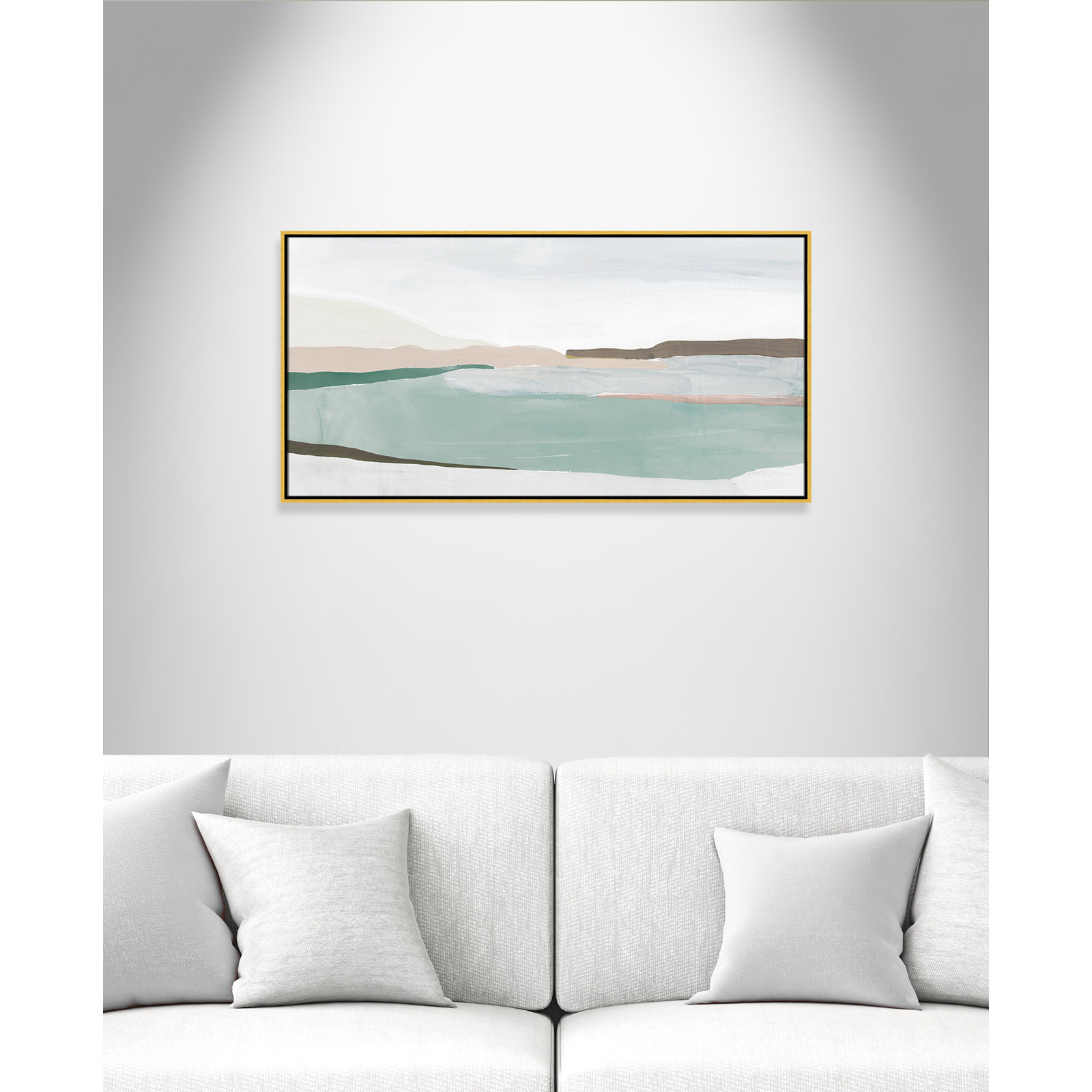 Kerala "Sole of the Land II" Print, 25.5" H x 49.5" W x 2" D, Gold