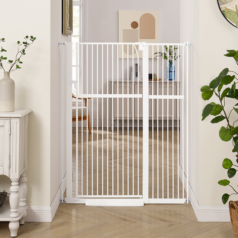 Pressure Mounted Pet Gate With Door, 94cm-104.1cm