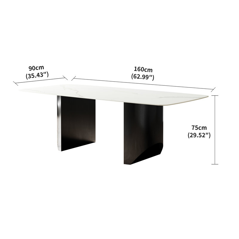 Table de salle à manger noire avec plaque à gratter - support de 75,5 kg, élégante, facile à nettoyer, profondeur de 63 po, largeur de 36 po, capacité moderne en acier inoxydable de 28,98 po, look élégant, entretien, 63,6 po