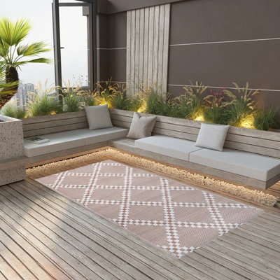 Mcknight Double Layer Jacquard Indoor / Outdoor Area Rug