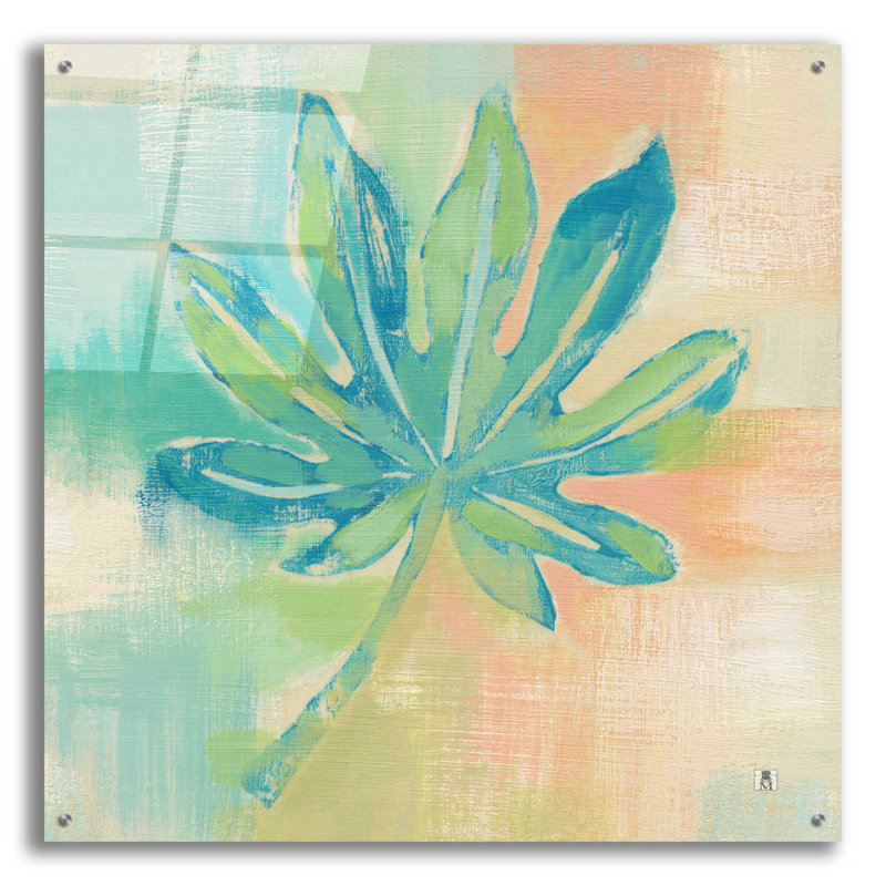 «Beach Cove Leaves IV» par Studio Mousseau, H 36 po x l 36 po x P 0,2 po