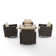 Arbedella Wicker 4 - Person Patio Conversation Sets with Cushions