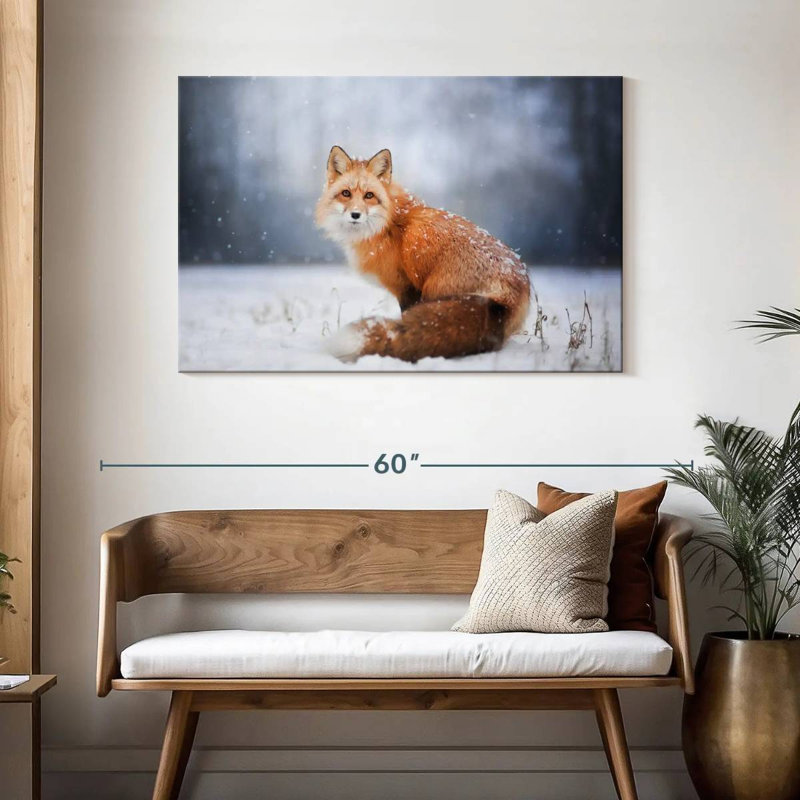 Portrait de petit renard roux Brampt, H 30 po x l 45 po
