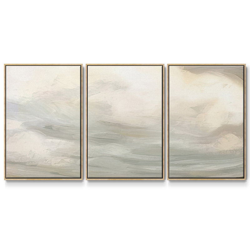 «Mute Sky Horizon I» par J Paul - Toile encadrée à pièces multiples, Naturel, H 40 po x l 78 po x P 2 po