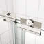 Porte de douche à dérivation - 50 54 po x 70 po, finition chromée, verre trempé de 1/4 po, test de 36 000 fois, fonction de fuite coulissante chromée, installation facile, système de résistance aux fuites-123109311
