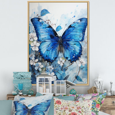 Butterfly Sapphire Flutter I, reproduction d'art sur toile