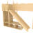Full Loft Bed with Storage Shelves and Wardrobe, Solid Wood Loft Beds with Detachable Slide and Ladders, No Spring Box Needed,Natural-2023270914-2023270916