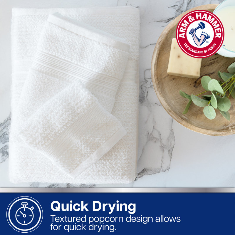 Arm & Hammer Quick Dry Bath Towel Set, Beige, 6 Piece Towels Set