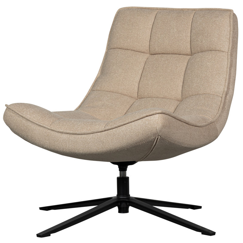 Maudi Upholstered Swivel Accent Chair, Beige