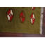 Tapis de zone en laine vert 3 pi 5 po x 4 pi 11 po one-of-kind-noué la main gabbeh Harviell