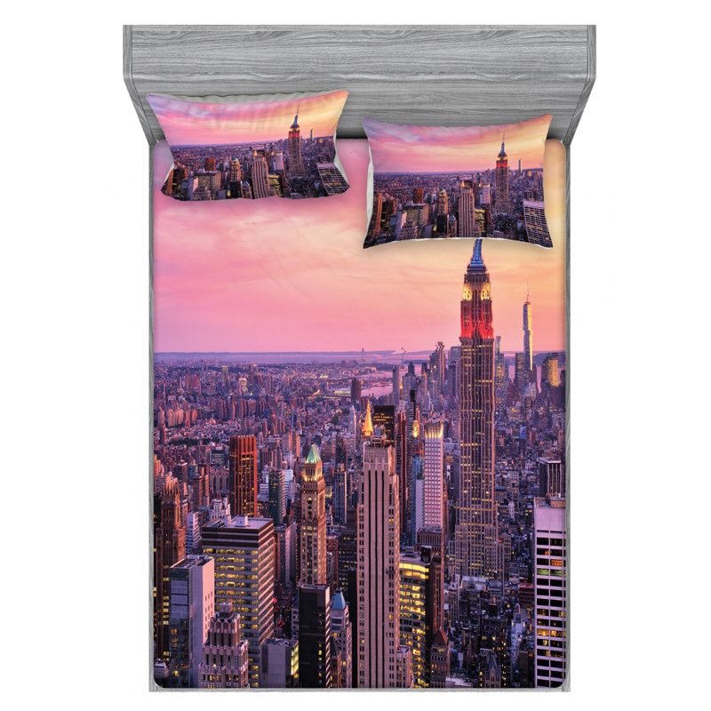 Microfiber Sheet Set, Queen Sheet Set with Fitted Sheet