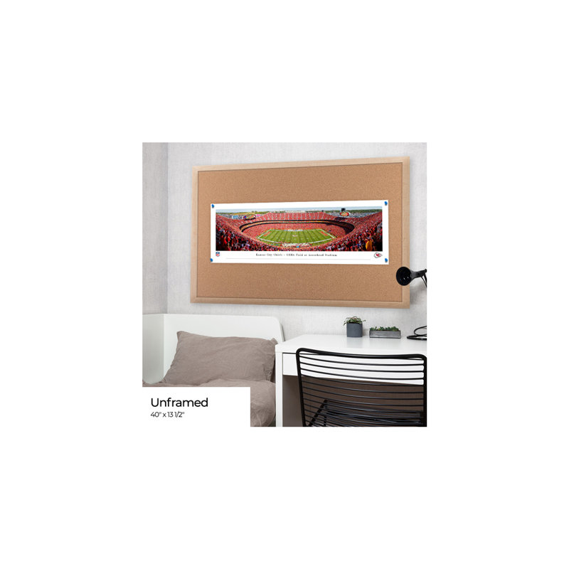 Kansas City Chiefs Panoramic Print, 13.5" H x 40" W x 0.38" D, Unframed