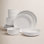 Rimmed Stoneware Dinnerware Set - Service for 4