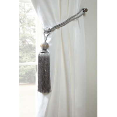 Galaxy Tieback Graphite Polyester 60cm Curtain Holdback/Tieback