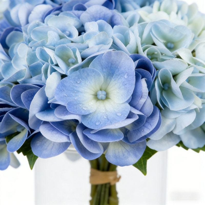 Arrangement floral artificiel, Bleu