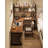 Solid Wood L-Shaped Desk/Computer Desk with Bookshelf-1660606638