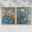 FLORAL Series XLIII - reproduction encadrée de qualité supérieure - prête à être accrochée - aucun clou requis - aucun clou requis-1252134853-1252134855