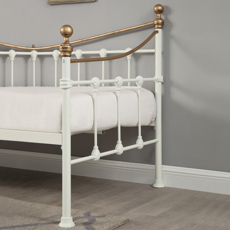 Angelina Metal with Trundle, White