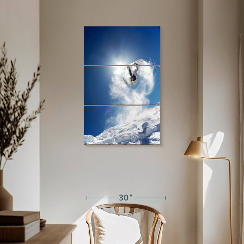 Sireci Snowboarding In Italy, 57" H x 36" W