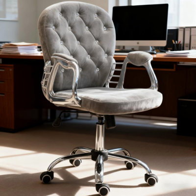 Chaise de bureau capitonnée de luxe pour un choix élégant pour la maison et le bureau, confort moelleux