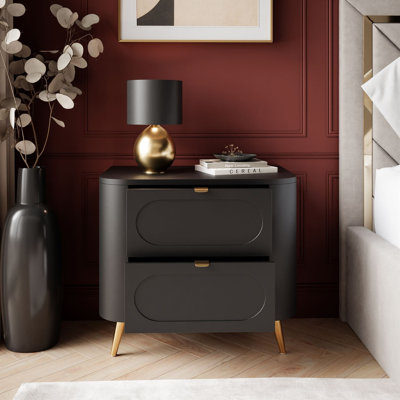 60cm W Metal Bedside Table
