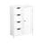 White Bathroom Cabinet With Adjustable Shelf And Routed Handle Drawers - Contemporary Style For Multiple Rooms Storage In Drawers, Bathroom, Hallway