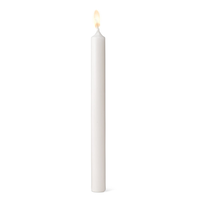 Pièce 4 chandelles droites non parfumées, Blanc