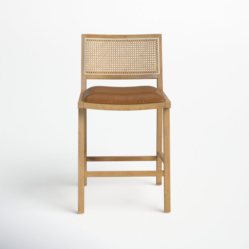Miraz Counter Stool, Counter Stool (27” Seat Height), Butterscotch Faux Leather
