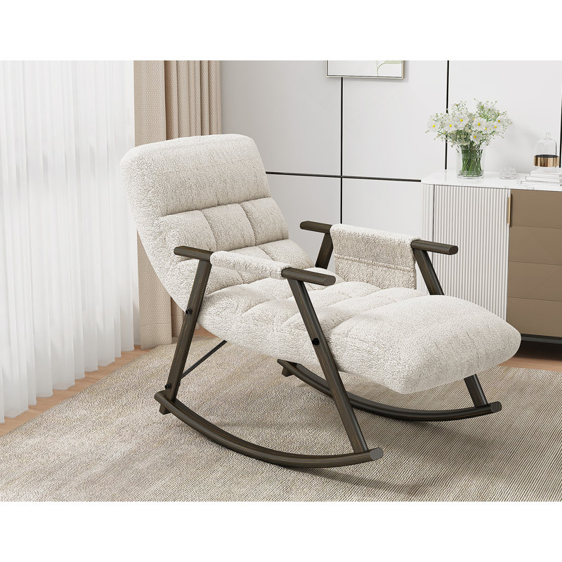 Chaise berçante pliante Casual, Blanc