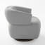 Fauteuil d'appoint pivotant en tonneau, fauteuil club surdimensionné à 360 ° entièrement assemblé
