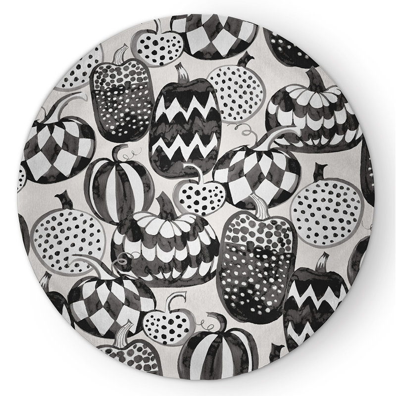 Ghazali Chenille Indoor Rug, Round 5'