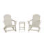 Chaise Adirondack à bascule en plastique avec table Vinnie-1021813937
