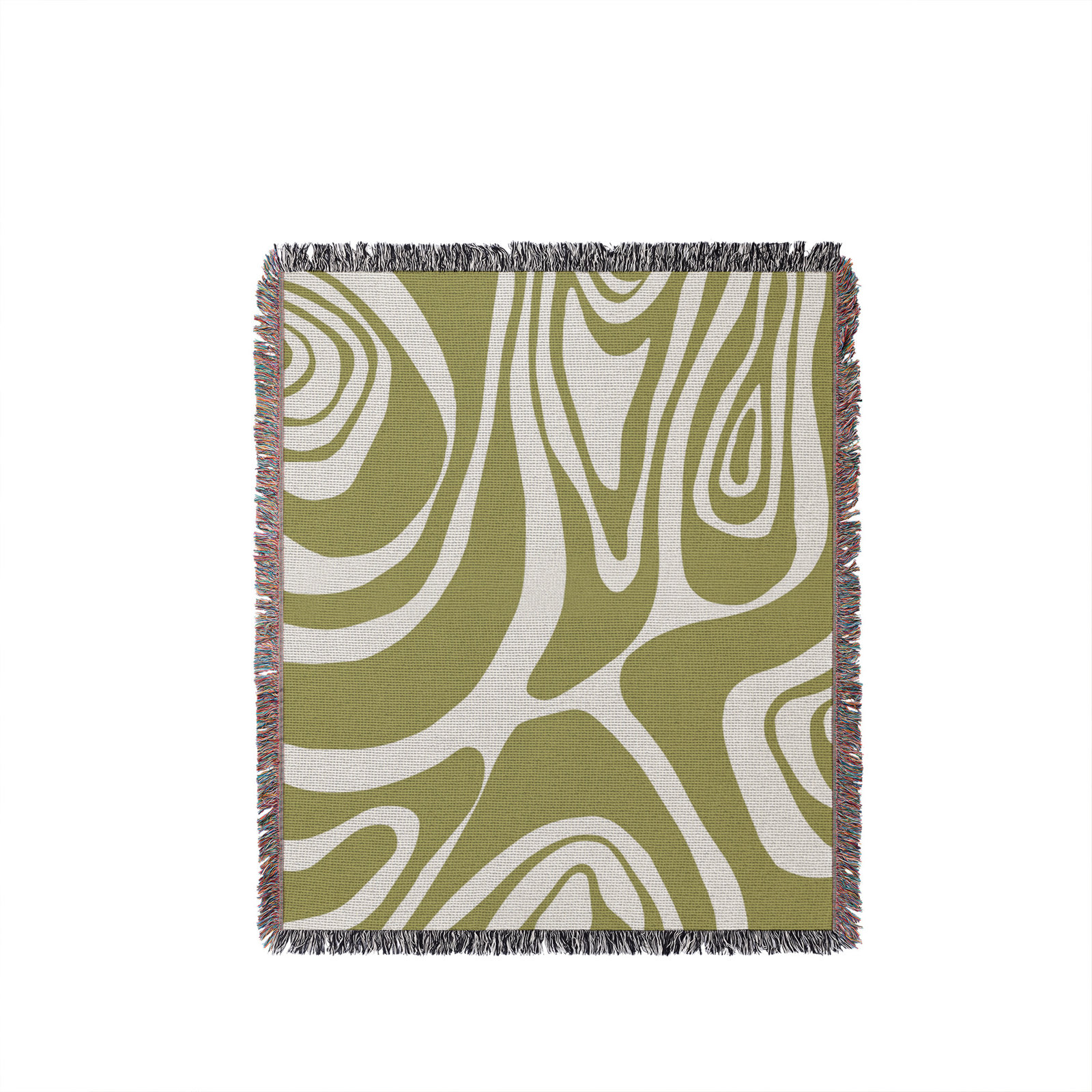 Kayle Cotton Throw Blanket, 50" x 60" – Throw, Chartreuse