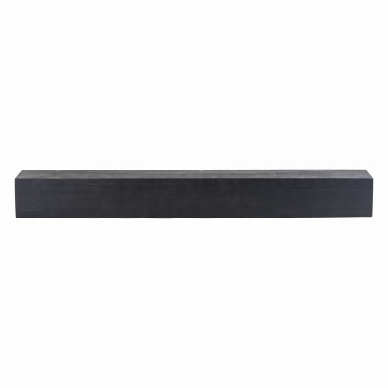 Tablette de manteau de cheminée style campagnard moderne, 6.25", Nuit noire, 60"