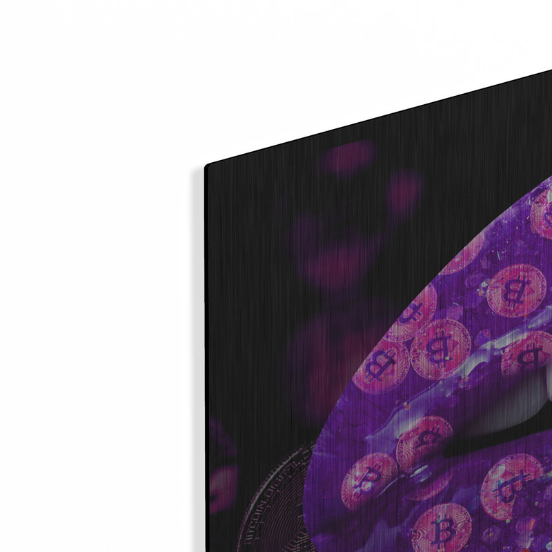 Luxe métal Art «Bitcoin Milkshake Amethyst» par Met «Bitcoin Milkshake Amethyst» par Luxe Metal Portfolio