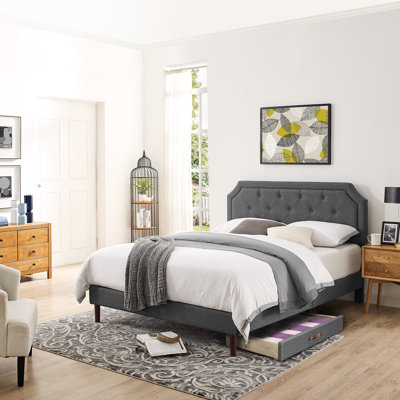 Tilson Tufted Upholstered Low Profile Platform Bed by Winston Porter