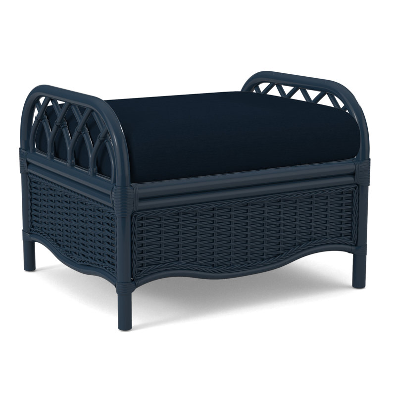 Everglade Ottoman, Gray Sugar Performance; 0863-84, Navy