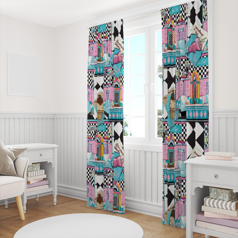 Panneaux de rideaux semi-transparents abstraits, L 40 po x L 52 po