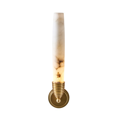 Gypsum 1 LT True Brass Wall Sconce Kalco