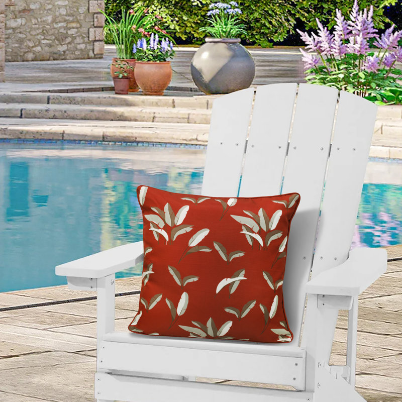 Floral Outdoor Reversible Throw Pillow