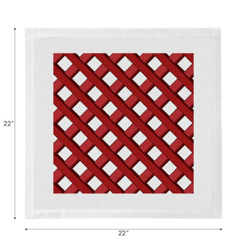Cotton Blend Square Napkins, Red