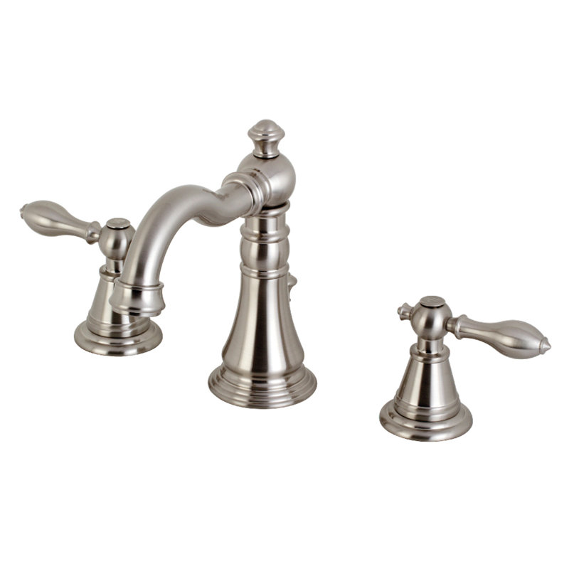 Robinet de salle de bain espacé Kingston, Nickel brossé