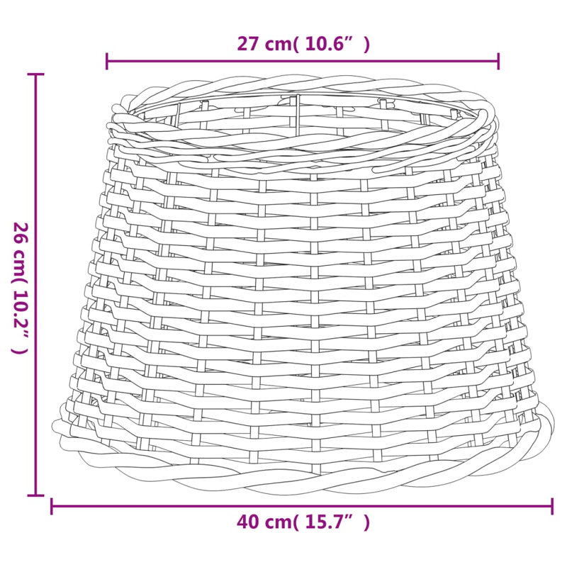 Empire Lamp Shade ( Screw On ), 26cm H x 40cm W x 40cm D, Brown