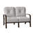 Fremont 51.5'' Wide Aluminum Loveseat with Cushions-42450608-26118081